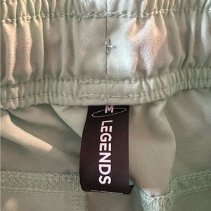 Men’s Legends workout shorts in mint green